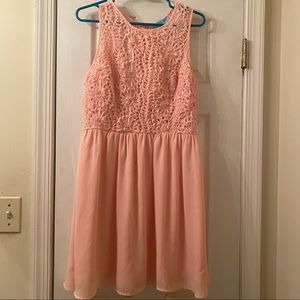 Francescas Pink Floral Mini Dress